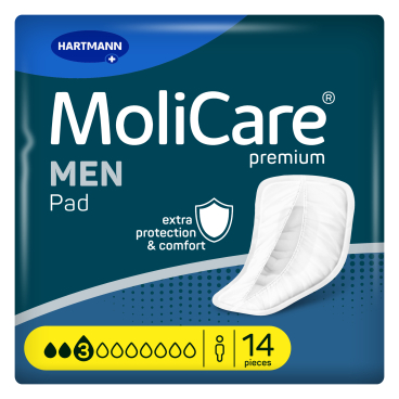 MoliCare® premium MEN Pad Inkontinenzeinlage 3 Tropfen, 1 Packung = 14 Einlagen - Bild-Darstellung des Produktes 1