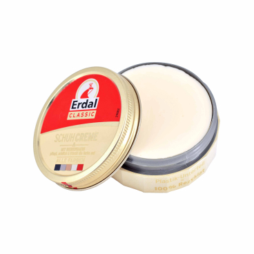 2x Erdal Classic Schuhcreme Farblos - 75 Ml Dose, Mit Bienenwachs, Pflegt & Schützt Glattleder