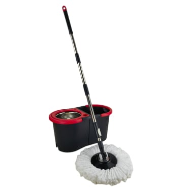 De Witte Turbo Mop Duo, Wischer-Set, 4 teilig, 9 Liter 1 Set = 1 Doppeleimer, 1 Teleskopstiel, 2 Mikrofasermopps - Bild-Darstellung des Produktes 1