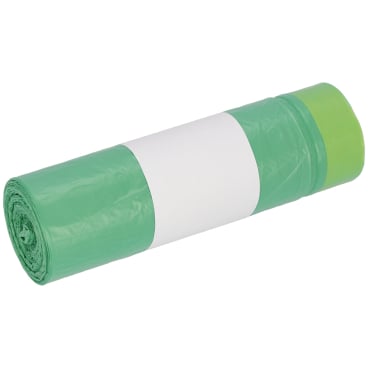 DEISS HDPE-Müllbeutel mit Zugband, 60 Liter, grün 1 Rolle = 20 Beutel - Bild-Darstellung des Produktes 1