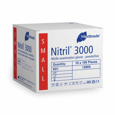 Meditrade Nitril® 3000 Untersuchungshandschuh 1 Karton = 10 x 100 = 1000 Stück, Größe S - Bild-Darstellung des Produktes 1