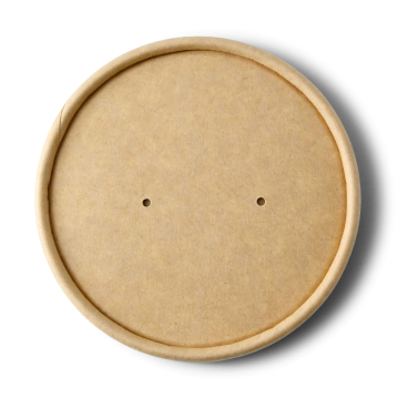 Greenbox Becherdeckel, rund, Ø 9 cm, braun 1 Karton = 20 Packungen à 25 Stück - Bild-Darstellung des Produktes 1