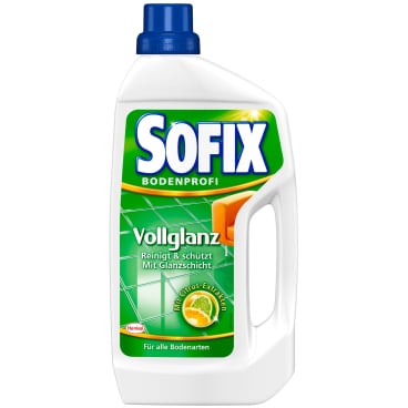 SOFIX Vollglanz Bodenreiniger, mit Citrus-Extrakten 1 Liter - Flasche - Bild-Darstellung des Produktes 1