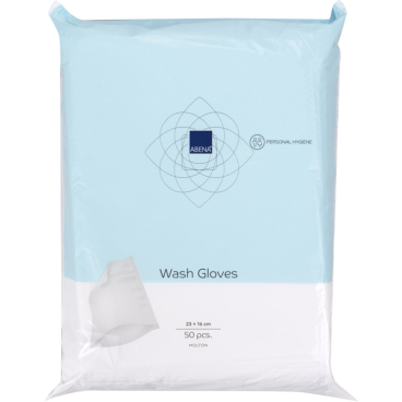 ABENA® Molton Ultra Sonic Waschhandschuh, Waschen m. Wasser, weiß Größe: 16 x 23 cm (B x L), 1 Packung = 50 Stück - Bild-Darstellung des Produktes 1