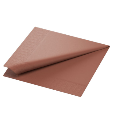 DUNI Tissue-Servietten, 3-lagig, 40 x 40 cm 1 Karton = 4 Packungen à 250 Stück, chestnut - Bild-Darstellung des Produktes 1