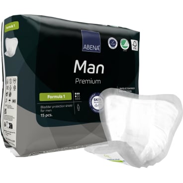 ABENA® Man Premium Formula 1 Inkontinenzeinlagen, grau 1 Packung = 15 Stück - Bild-Darstellung des Produktes 1