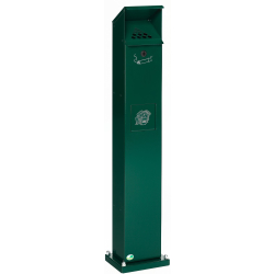 VAR GmbH VAR Abfallsammler-/Aschersäule SG 115, Hochwertige Mülleimer/Ascher - Kombination, Farbe: moosgrün 3952