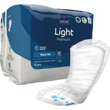 ABENA® Light Premium Inkontinenzeinlagen, Maxi 4 A 1 Karton = 6 Packungen à 8 Stück - Bild-Darstellung des Produktes 1