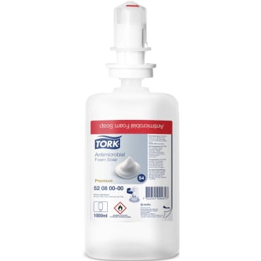 Tork Schaumseife zur Händedekontamination, S4-kompatibel 1 Karton = 6 Kartuschen à 1.000 ml - Bild-Darstellung des Produktes 1
