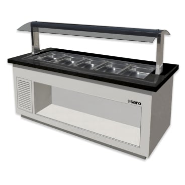 SARO Salatbar für 1/1 GN PREMIUM LINE SB-K, weiß 6 x 1/1 GN - Maße (L x B x H): 880 x 2300 x 1350 mm - Bild-Darstellung des Produktes 1