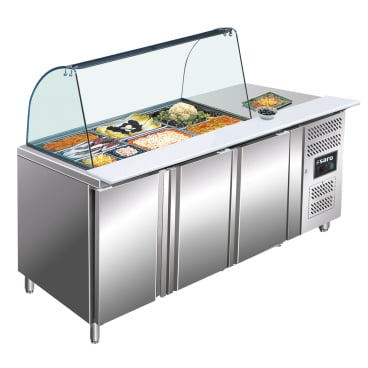 SARO Saladette GN 3100 TNS, 3 Türen Maße (L x B x H): 700 x 1795 x 890-950/1365 mm - Bild-Darstellung des Produktes 1