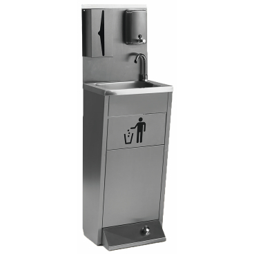 SARO Autonomes Handwaschbecken m. Fußbedienung, fahrbar Maße (L x B x H): 500 x 400 x 1290 mm - Bild-Darstellung des Produktes 1