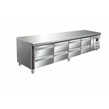 SARO Unterbaukühltisch mit 4x2 Schubladen, UGN 4180 TN Maße (L x B X H): 700 x 2230 x 670-730 mm - Bild-Darstellung des Produktes 1
