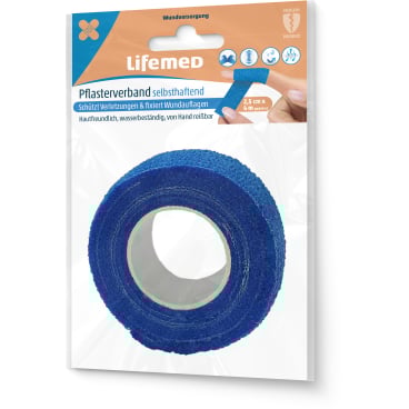Lifemed® Selbsthaftender Pflasterverband, 4 m x 2,5 cm 1 Packung = 1 Rolle, Farbe nicht frei wählbar - Bild-Darstellung des Produktes 1