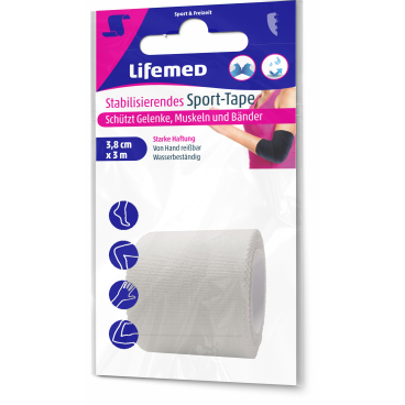 Lifemed® Stabilisierendes Sport-Tape, 3 m x 3,8 cm farbig sortiert - Bild-Darstellung des Produktes 1