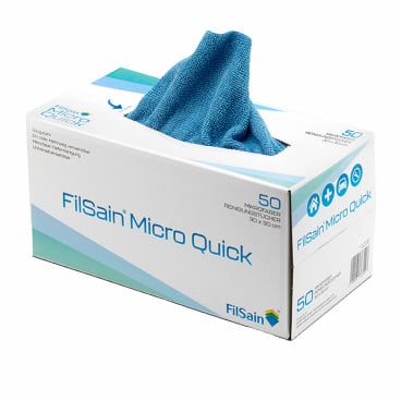 FILSAIN® Micro Quicktuch, 30x30cm 1 Box = 50 Tücher, Farbe: blau - Bild-Darstellung des Produktes 1
