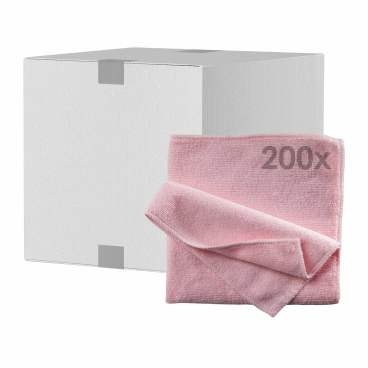 Mopptex Mikrofasertuch BASIC Professional, 40 x 40 cm 1 Karton = 200 Stück, rosa - Bild-Darstellung des Produktes 1