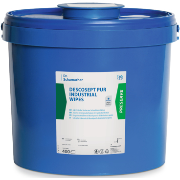Descosept Pur Industrial Wipes Schnelldesinfektionstücher Vliestuchspendereimer mit 400 Tüchern - Bild-Darstellung des Produktes 1