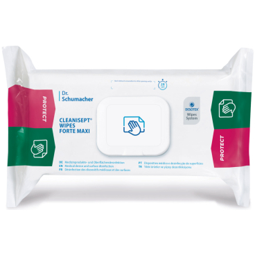 Dr. Schumacher CLEANISEPT® Wipes Forte Maxi Desinfektionstücher 1 Packung = 100 Tücher - Bild-Darstellung des Produktes 1
