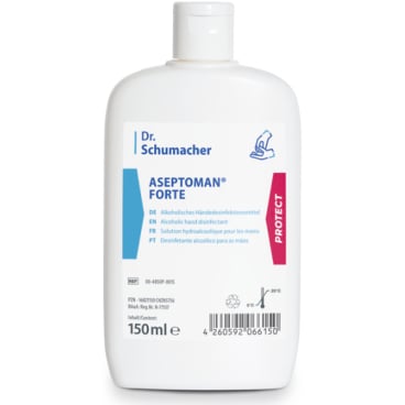 Dr. Schumacher Aseptoman® Forte Alkoholische Händedesinfektion 150 ml - Kittelflasche - Bild-Darstellung des Produktes 1