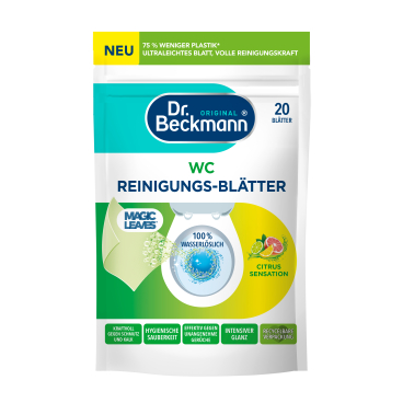 Dr. Beckmann WC Reinigungsblätter Citrus Sensation  1 Beutel = 20 Stück - Bild-Darstellung des Produktes 1