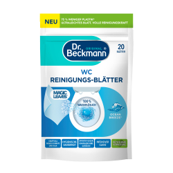 Dr. Beckmann Group GmbH Dr. Beckmann WC Reinigungs Blätter Ocean Breeze, Reinigungsblätter für eine kraftvolle Entfernung von Schmutz, 1 Beutel = 20 Stück 9711