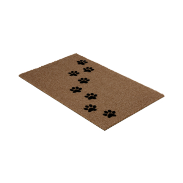 ASTRA Power Flock Fußabtreter, wetterfest, ca. 45 × 75 cm Farbe: beige, schwarz, Pfoten sand - Bild-Darstellung des Produktes 1