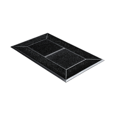 ASTRA Rubber Pin Fußmatte, aus Rips und Gummi, ca. 45 × 75 cm Farbe: schwarz, silber - Bild-Darstellung des Produktes 1