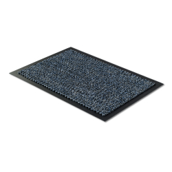Otto-Golze & Söhne GmbH ASTRA Achat Schmutzfangmatte, Phthalatfrei, ca. 90 × 150 cm, Schmale Anlaufstellen rundherum um Stolperfallen zu minimieren, Farbe: blau, meliert C.020