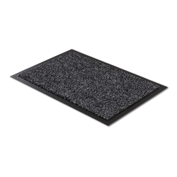Otto-Golze & Söhne GmbH ASTRA Achat Schmutzfangmatte, Phthalatfrei, ca. 90 × 150 cm, Schmale Anlaufstellen rundherum um Stolperfallen zu minimieren, Farbe: grau, meliert C.040