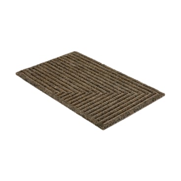 ASTRA Coco Shape Color Kokosmatte, rutschfest, ca. 45 × 75 cm Farbe: grau, streifen - Bild-Darstellung des Produktes 1