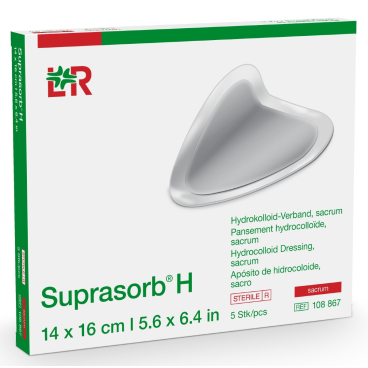 Suprasorb® H Hydrokolloid-Verband, steril, sacrum 1 Packung = 5 Stück, Maße: 16 x 14 cm - Bild-Darstellung des Produktes 1