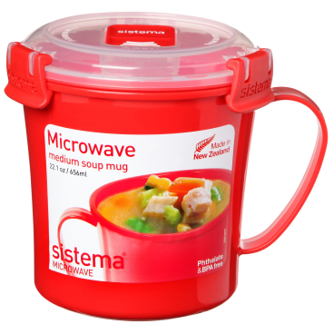 Sistema Mikrowellen Suppentasse mit Dampfventil, rund, rot Fassungsvermögen: 656 ml - Bild-Darstellung des Produktes 1