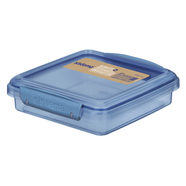 Sistema Sandwichbox aus recyceltem PP, 450 ml Maße (L x B x H): 15,5 x 15 x 4,3 cm - Bild-Darstellung des Produktes 1