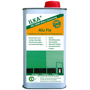 ILKA Alu Fix Konservierungs- und Reinigungsmittel, GRM-Zulassung 1 Liter - Flasche - Bild-Darstellung des Produktes 1