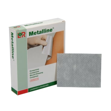 Metalline® Kompressen, aluminiumbeschichtet, steril 1 Packung = 10 Stück, Maße: 8 x 10 cm - Bild-Darstellung des Produktes 1