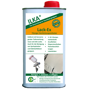 ILKA Lack-Ex Entlacker und Graffiti Entferner 1 Karton = 12 Flaschen à 1 Liter - Bild-Darstellung des Produktes 1