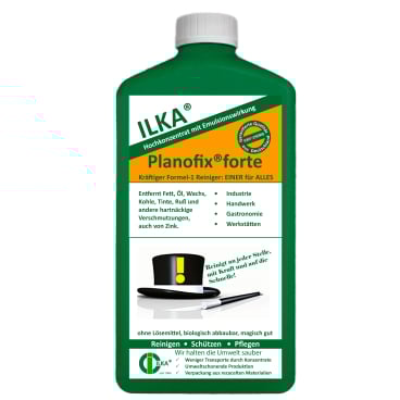 ILKA Planofix forte Reinigungskonzentrat, antistatisch 1 Karton = 12 Flaschen à 1 Liter - Bild-Darstellung des Produktes 1