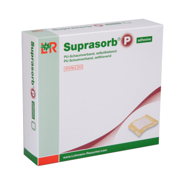 Suprasorb® P PU-Schaumverband, steril, selbstklebend 1 Packung = 10 Stück, Maße: 10 x 10 cm - Bild-Darstellung des Produktes 1