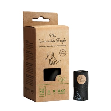 TSP Bio Hundekotbeutel Comfort mit Henkeln, schwarz, 23 x 35 cm 1 Box = 8 x 14 Stück = 112 Stück - Bild-Darstellung des Produktes 1
