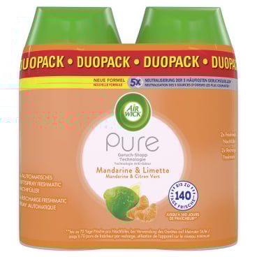 Air Wick Freshmatic Max Duo Pure Duftspray, Mandarine & Limette 1 Packung= 2 Sprühdosen à 250 ml - Bild-Darstellung des Produktes 1