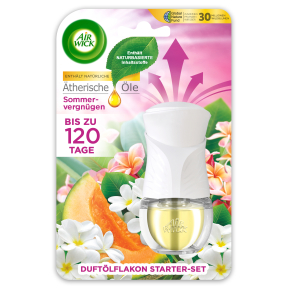 Air Wick Stecker Duftöl, Starter-Set, Sommervergnügen, 5 Stufen 1 Set = 1x Stecker, 1x 19 ml