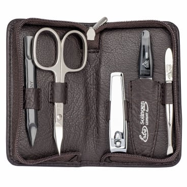 ERBE Solingen Maniküre Set, 5-teilig 1 Set, braun - Bild-Darstellung des Produktes 1