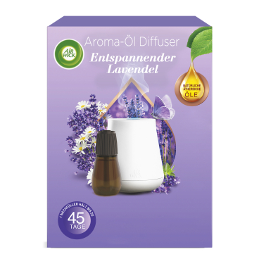Air Wick Aroma-Öl Diffusor Starter-Set, Lavendel, 3 Stufen 1 Set = 1x Diffusor, 1x 20 ml