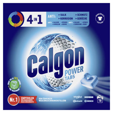 Calgon 4in1 Power Tabs, Reinigungstabs, Wasserhärter 16 Tabs - Packung - Bild-Darstellung des Produktes 1