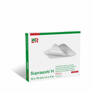 Suprasorb® H Hydrokolloid-Verband, steril, standard 1 Packung = 10 Stück, Maße: 10 x 10 cm - Bild-Darstellung des Produktes 1