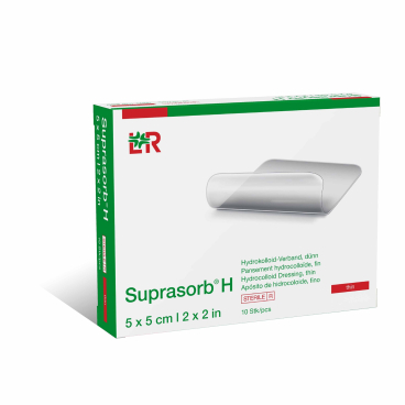 Suprasorb® H Hydrokolloid-Verband, steril, dünn 1 Packung = 10 Stück, Maße: 5 x 5 cm - Bild-Darstellung des Produktes 1
