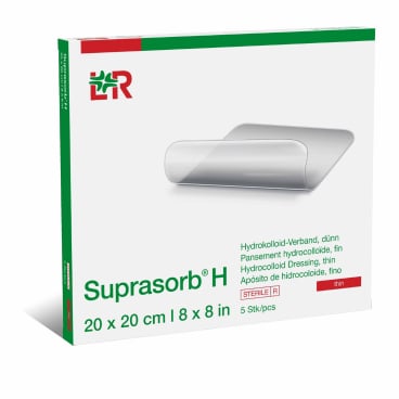 Suprasorb® H Hydrokolloid-Verband, steril, dünn 1 Packung = 5 Stück, Maße: 20 x 20 cm - Bild-Darstellung des Produktes 1