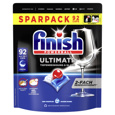 Finish Powerball Ultimate All in-1 Spülmaschinentabs 92 Tabs - Packung - Bild-Darstellung des Produktes 1