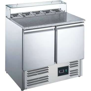 Saro Pizzatisch mit Glasaufsatz EPS900G, 2 Türen Maße (L x B x H): 70 x 90 x 86,1/108,6 cm - Bild-Darstellung des Produktes 1